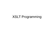 XSLT Programming