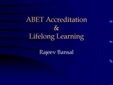 ABET Accreditation