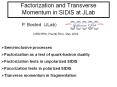 Factorization and Transverse Momentum in SIDIS at JLab PowerPoint PPT Presentation