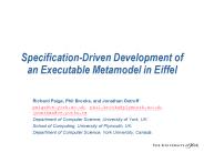 Specification-Driven Development of an Executable Metamodel in Eiffel