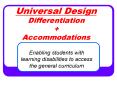 Universal Design Differentiation Accommodations PowerPoint PPT Presentation
