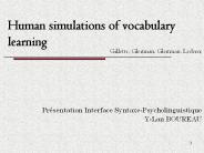Human simulations of vocabulary learning