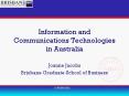 Information and Communications Technologies in Australia PowerPoint PPT Presentation