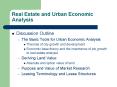 Real Estate and Urban Economic Analysis PowerPoint PPT Presentation