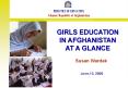 GIRLS EDUCATION IN AFGHANISTAN AT A GLANCE PowerPoint PPT Presentation