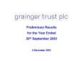 Preliminary Results for the Year Ended 30th September 2003 PowerPoint PPT Presentation