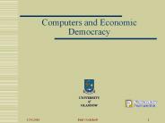 Computers and Economic Democracy