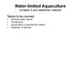 Waterlimited Aquaculture PowerPoint PPT Presentation