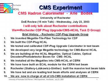 CMS Experiment
