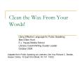 Clean the Wax From Your Words PowerPoint PPT Presentation
