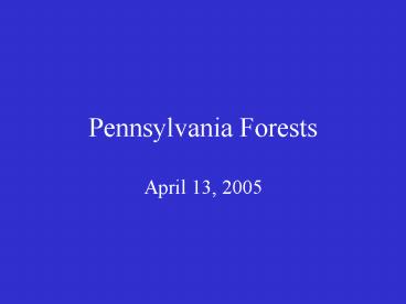 Pennsylvania Forests