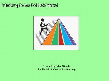 Introducing the New Food Guide Pyramid