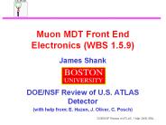 Muon MDT Front End Electronics (WBS 1.5.9)
