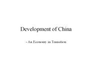 Development of China