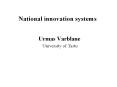 National%20innovation%20systems PowerPoint PPT Presentation