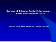 Surveys of Informal Sector Enterprises  PowerPoint PPT Presentation