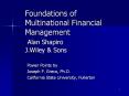 Foundations of Multinational Financial Management Alan Shapiro J.Wiley PowerPoint PPT Presentation