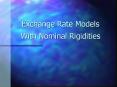 Exchange Rate Models With Nominal Rigidities PowerPoint PPT Presentation