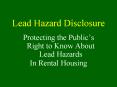 Lead Hazard Disclosure PowerPoint PPT Presentation