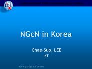 NGcN in Korea