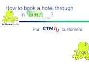 How to book a hotel through      in         ?