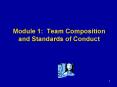 Module 1: Team Composition and Standards of Conduct PowerPoint PPT Presentation