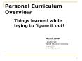 Personal Curriculum Overview PowerPoint PPT Presentation