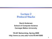 Lecture 2 Protocol Stacks