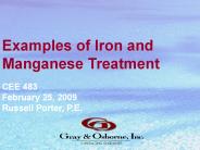 Examples of Iron and Manganese Treatment
