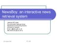 NewsBoy: an interactive news retrieval system PowerPoint PPT Presentation