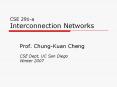 CSE 291-a Interconnection Networks PowerPoint PPT Presentation