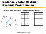 Distance Vector Routing Dynamic Programming