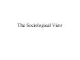 The Sociological View PowerPoint PPT Presentation