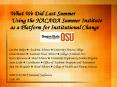 What We Did Last Summer Using the NACADA Summer Institute as a Platform for Institutional Change PowerPoint PPT Presentation