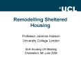 Remodelling Sheltered Housing PowerPoint PPT Presentation