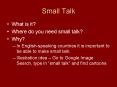 Small Talk PowerPoint PPT Presentation