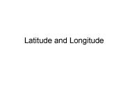 Latitude and Longitude