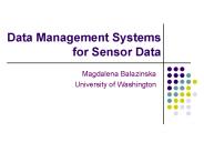 Data Management Systems for Sensor Data