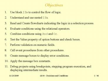Objectives