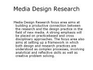 Media Design Research