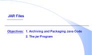 Objectives:1. Archiving and Packaging Java Code