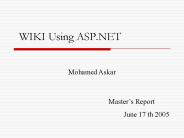 WIKI Using ASP.NET