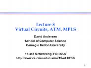 Lecture 8 Virtual Circuits, ATM, MPLS