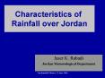 Characteristics of Rainfall over Jordan PowerPoint PPT Presentation