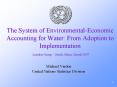 The System of Environmental-Economic Accounting for Water: From Adoption to Implementation London Group  PowerPoint PPT Presentation