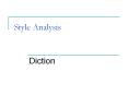 Style Analysis PowerPoint PPT Presentation