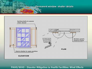 Permanent window shutter details