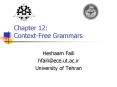 Chapter 12: Context-Free Grammars PowerPoint PPT Presentation