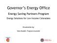 Governors Energy Office Energy $aving Partners Program Energy Solutions for Low Income Coloradans PowerPoint PPT Presentation