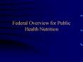 Federal Overview for Public Health Nutrition PowerPoint PPT Presentation